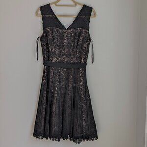 NEW: Anthropologie black night/work sheared dress - Size 10